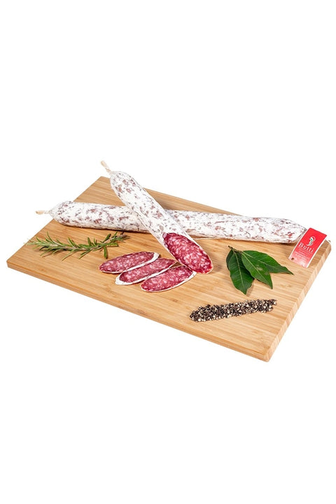 Traditionelle Salami mit feiner Note Vetlinerstange halb, mind. 200g