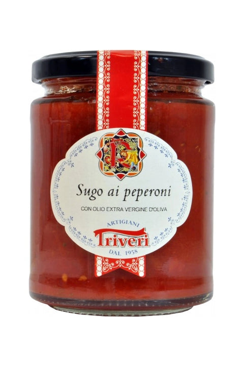 Aromatische Tomatensauce sugo ai Peperoni, 280g im Glas - Triveri - Genussforum GmbH