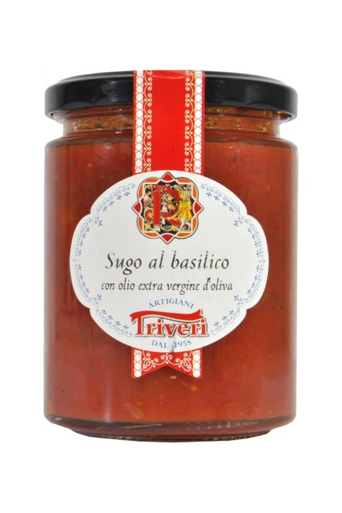 Aromatische Tomatensauce sugo al basilico, 280g im Glas - Triveri - Genussforum GmbH